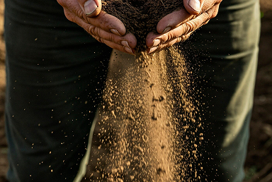 aerial view front view combine harvester harvesting wheat emits clouds dust smoke concept